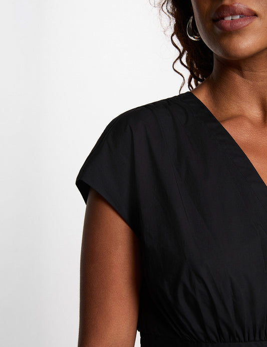 Midi-jurk met V-hals