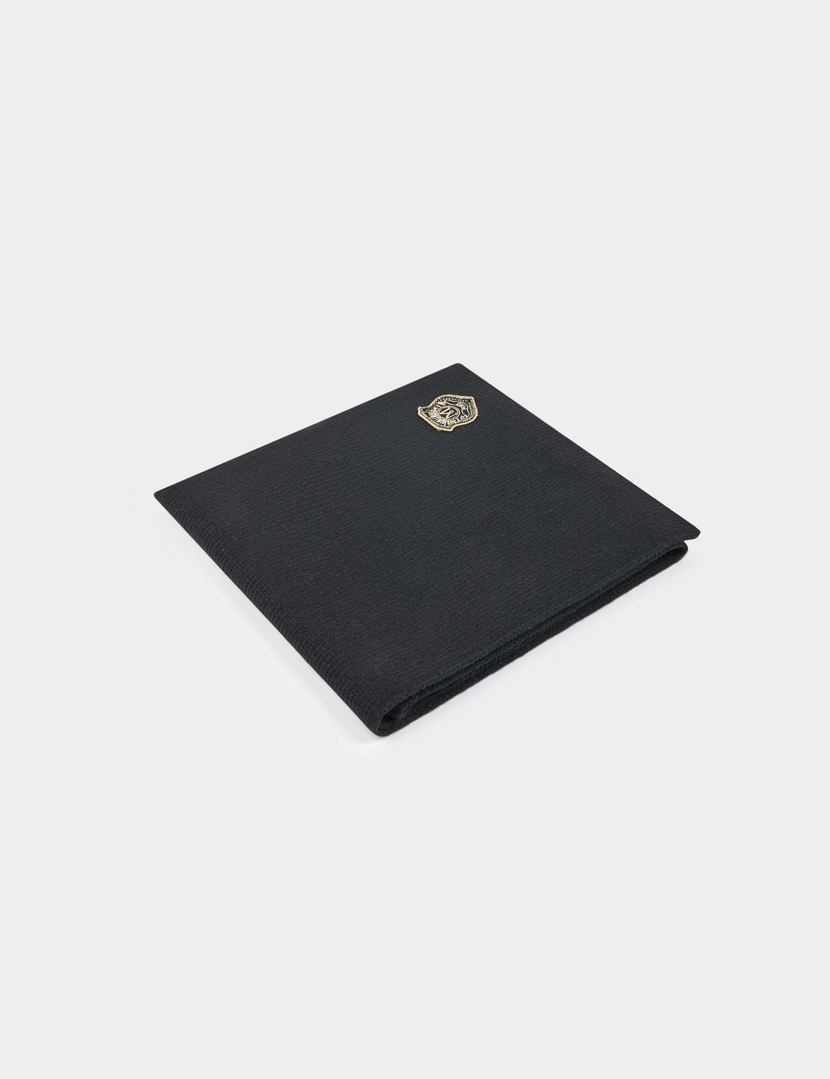 Fijngebreide Sjaal met Geborduurd Patch