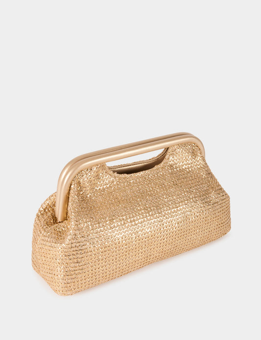 Geweven Clutch met Kettingdetails