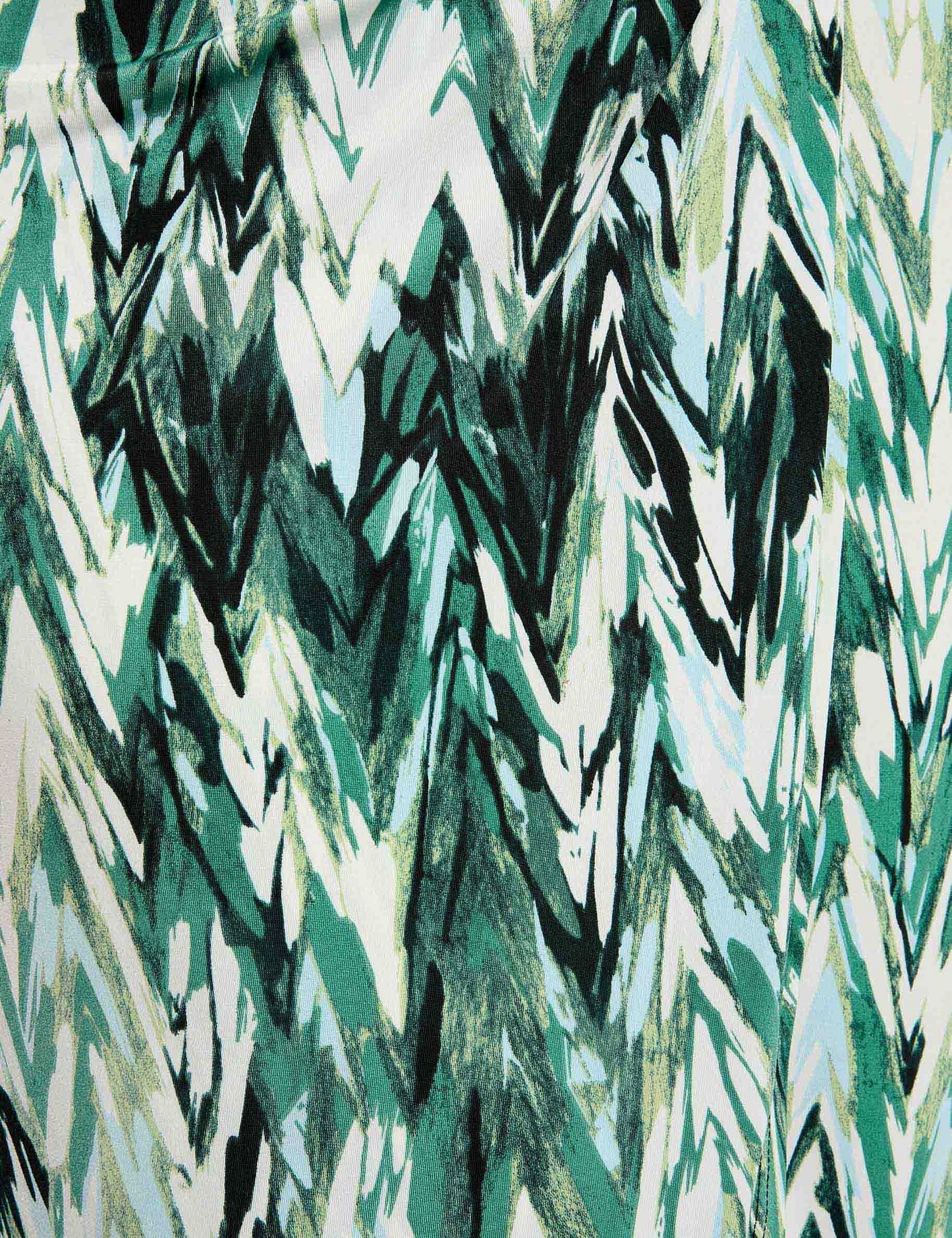 Rechte Jurk met Print en Knoopdetail