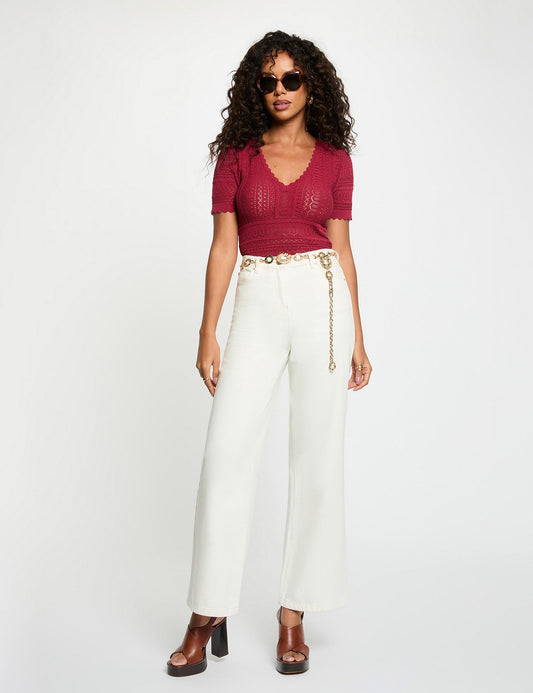 Aansluitende Croptop met Korte Mouwen