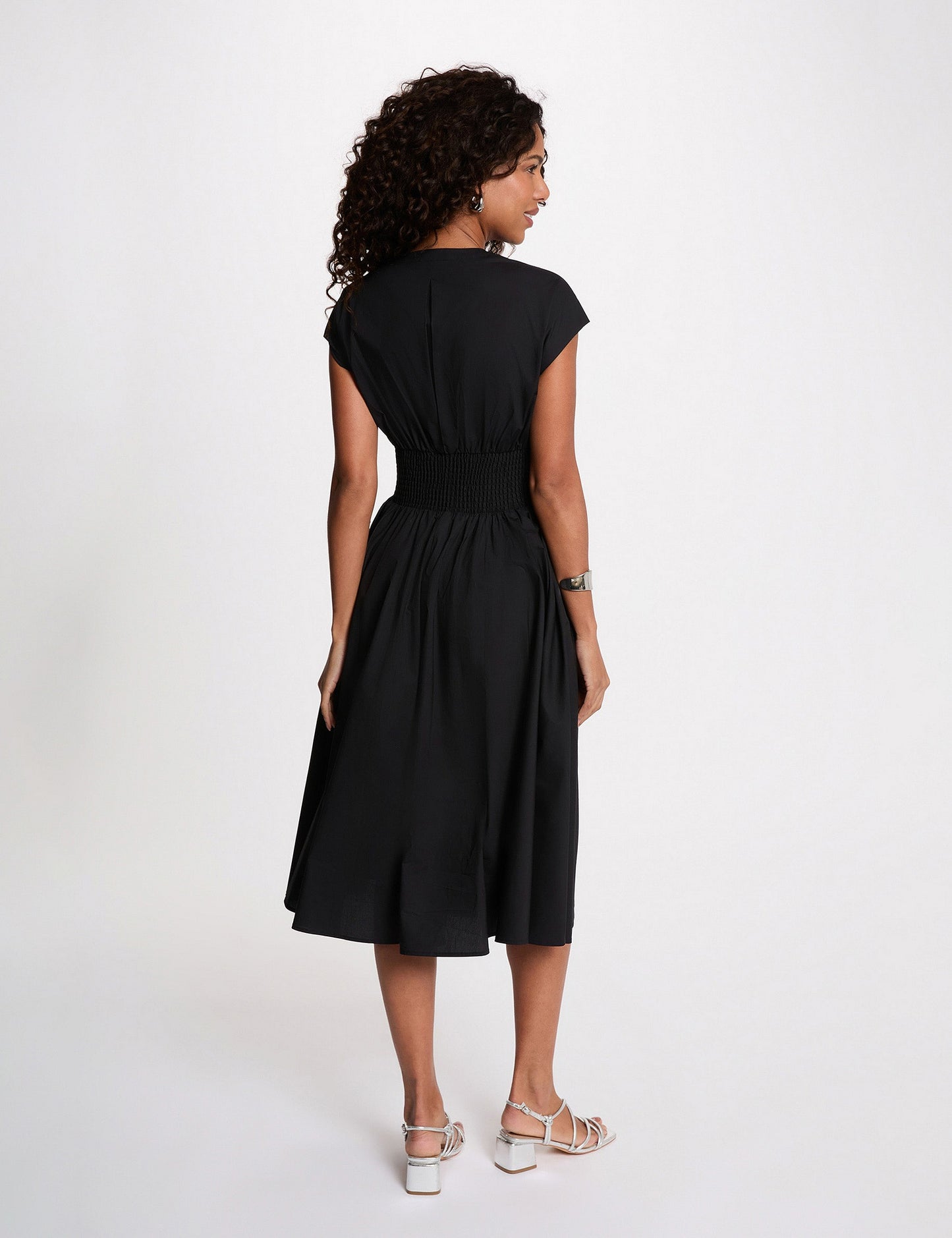 Midi-jurk met V-hals