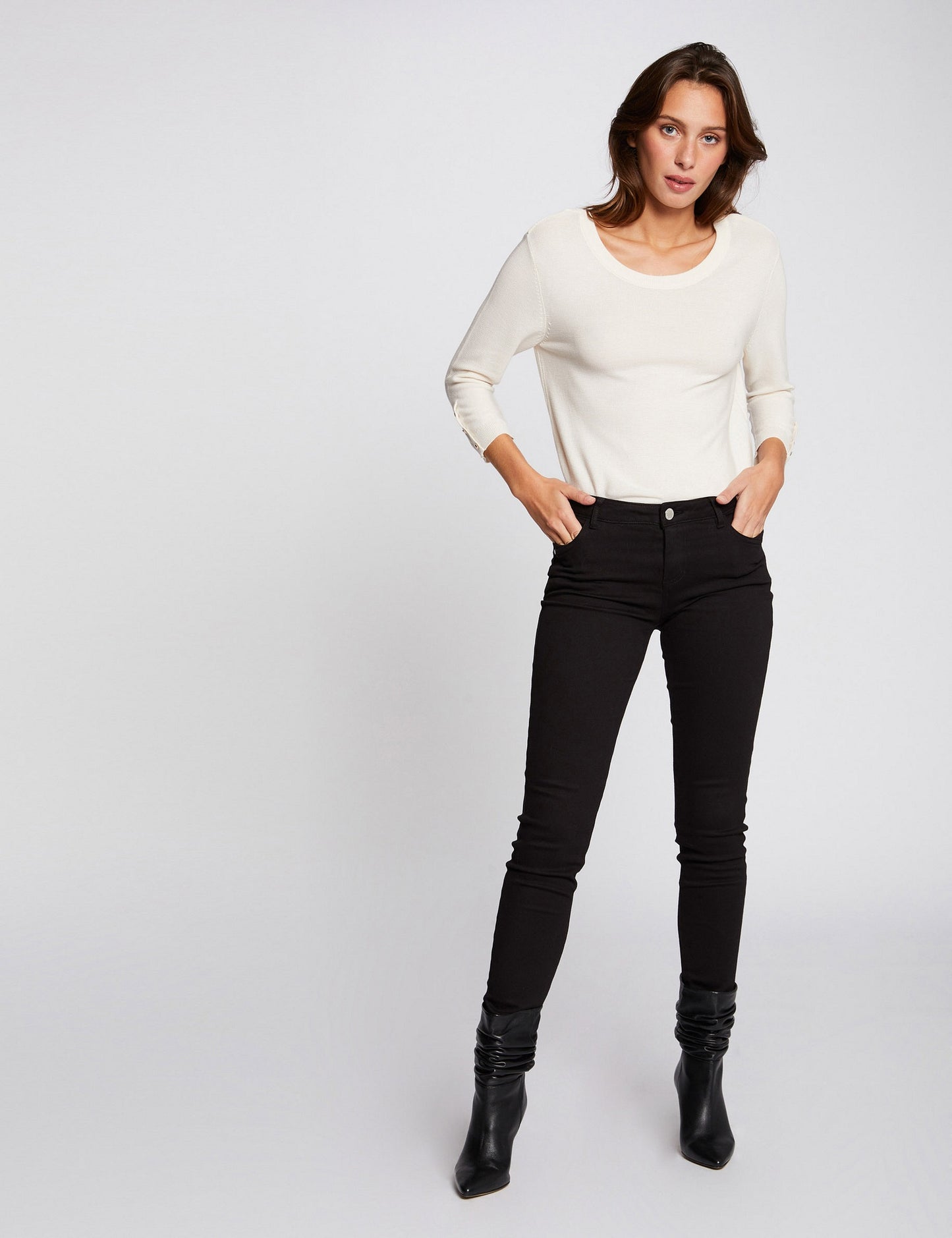 Skinny Broek met Lage Taille