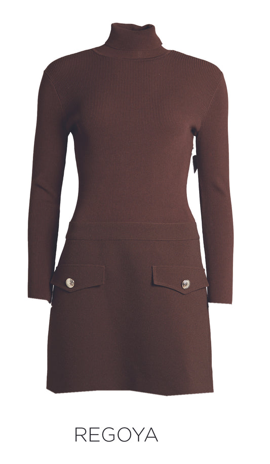 Omlaag (Donker Bruin)