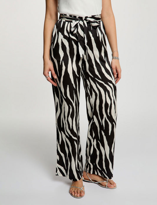 Rechte Flowy Broek met Print