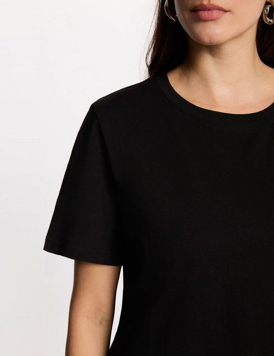Geborduurd T-shirt met Ronde Hals