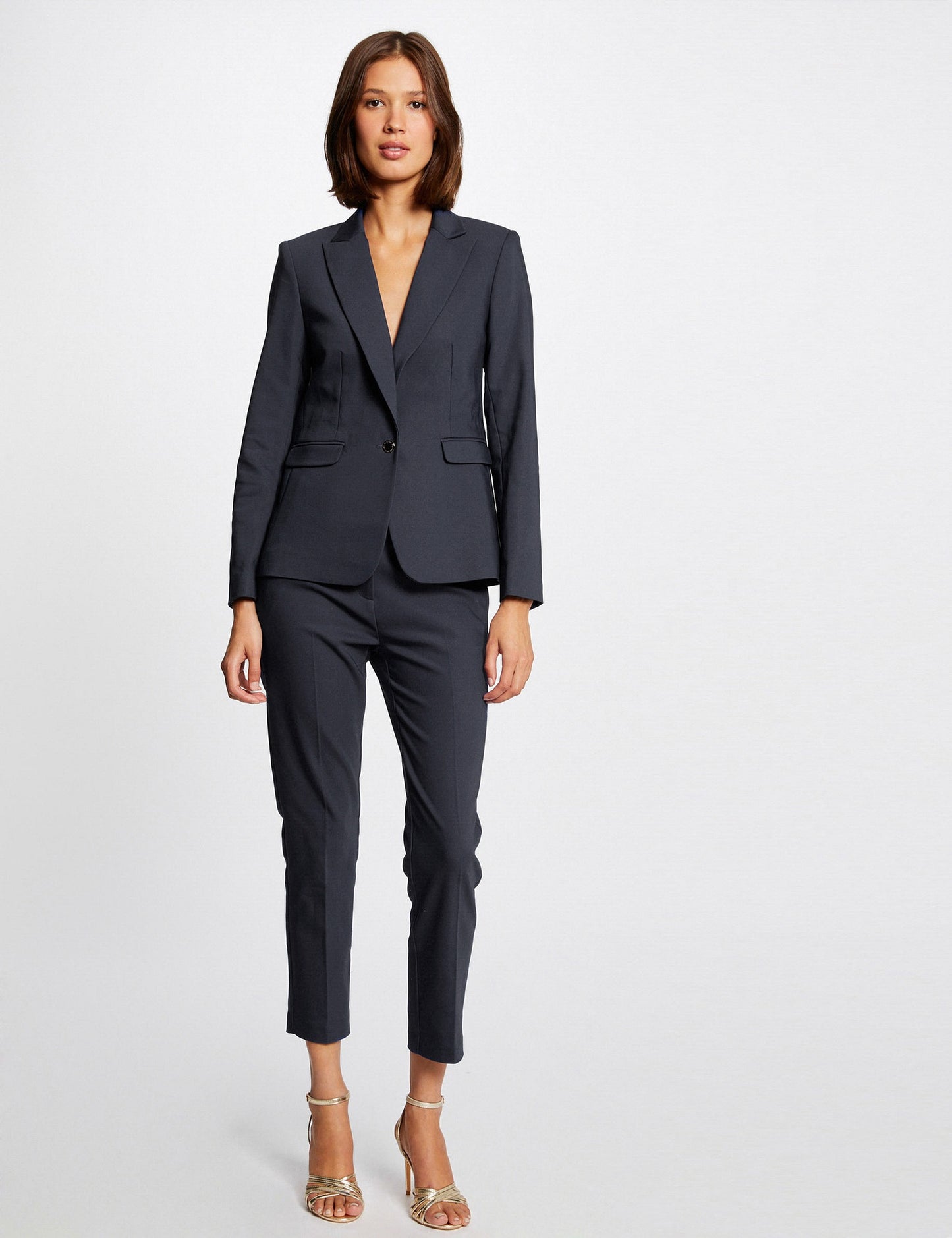Rechte Blazer met Knoopsluiting
