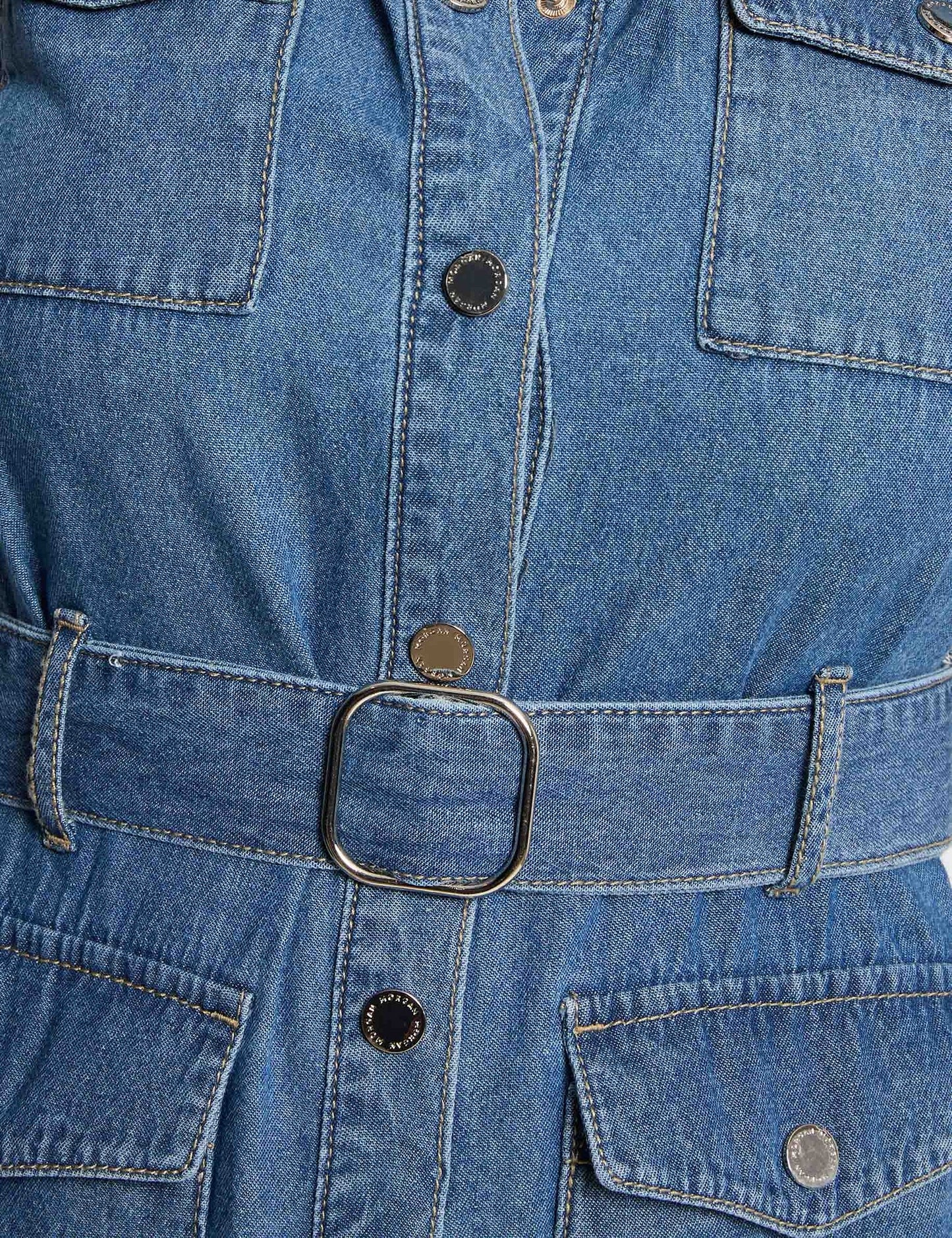 Maxi Denim Jurk met Rechte Pasvorm