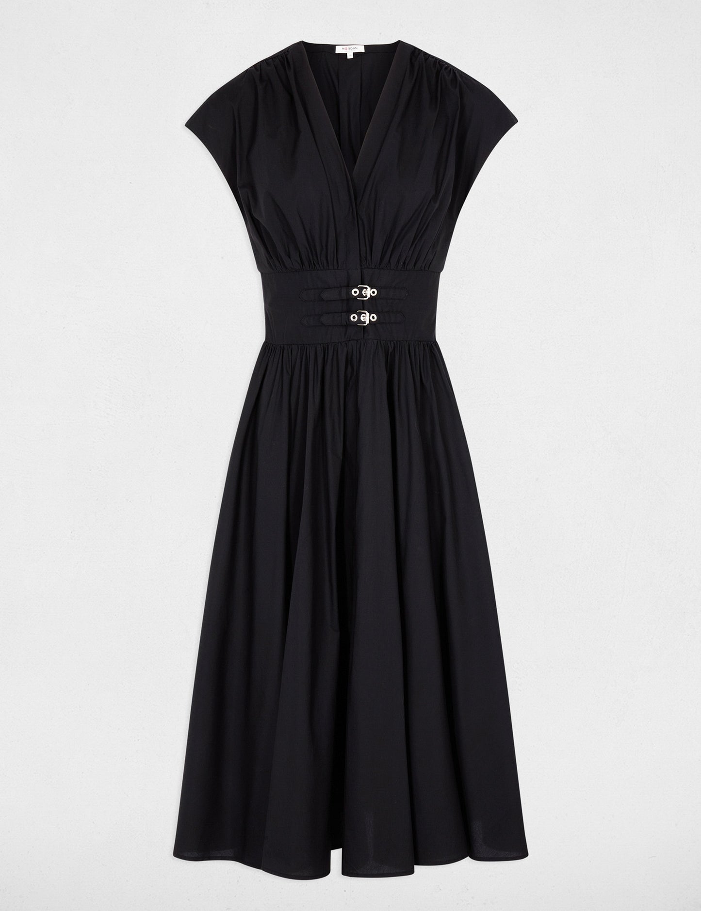 Midi-jurk met V-hals