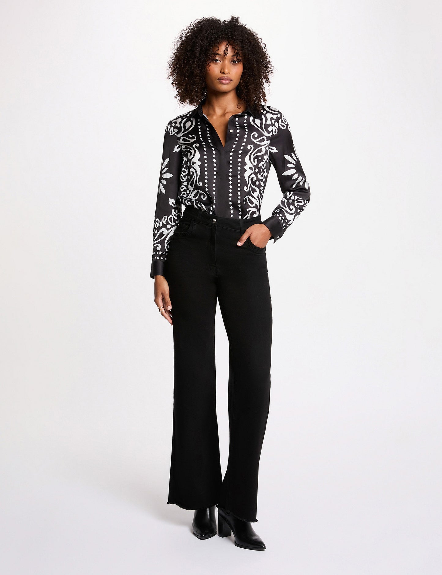 Soepelvallend Shirt met Print