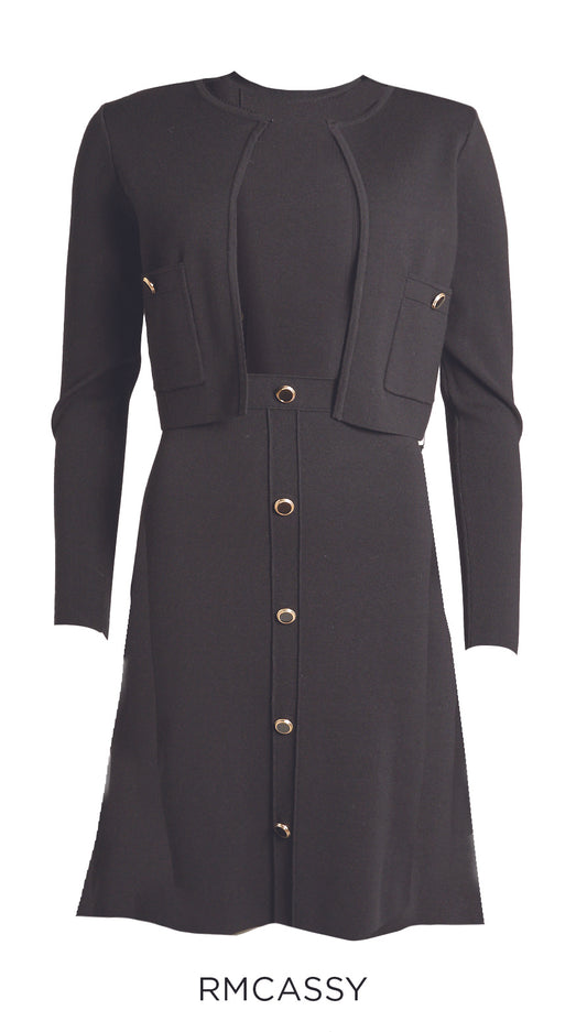 Gebreide Jurk (Zwart)