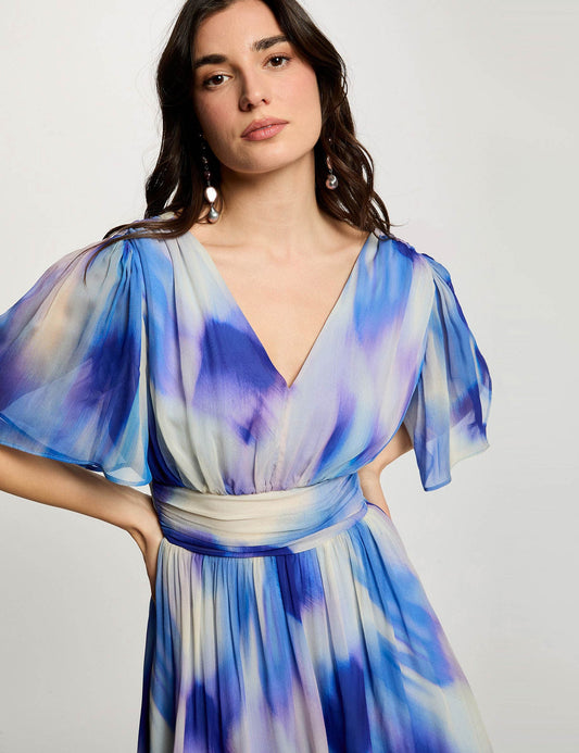 Korte Jurk met Print en Korte Mouwen