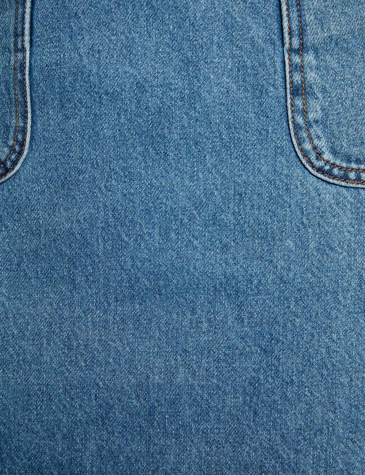 Denim Jurk met Rechte Pasvorm en Reverskraag