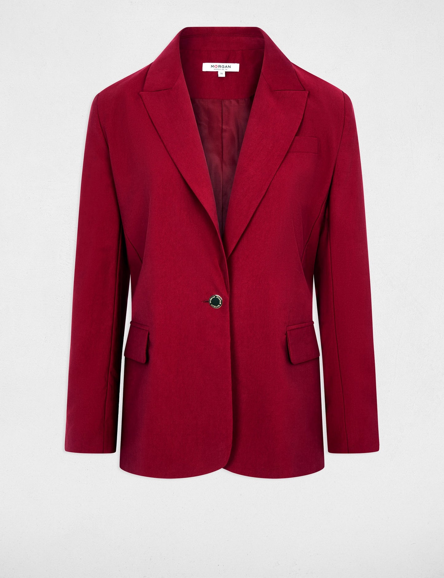 Rechtgesneden Blazer met Linnenlook