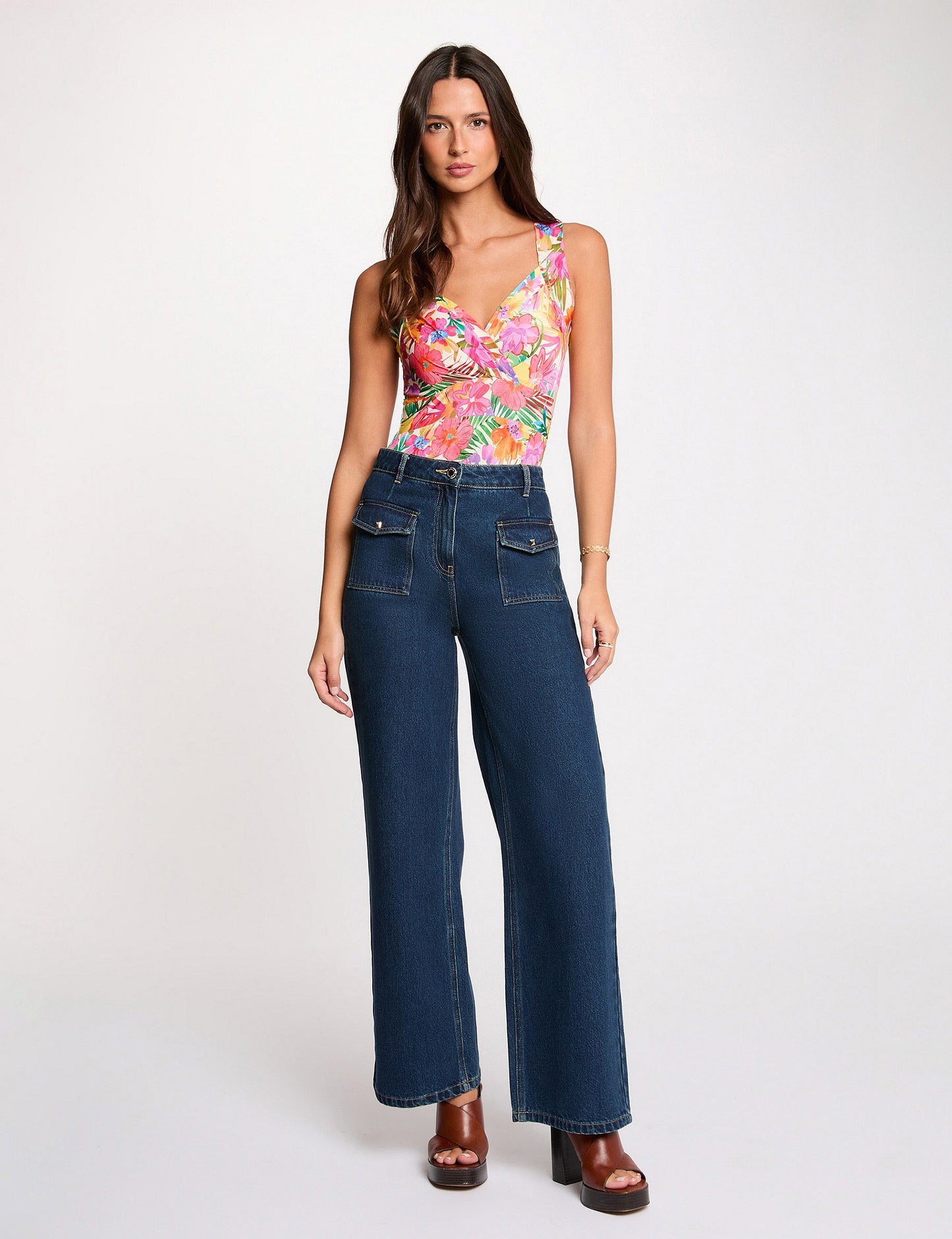 Mouwloze Top met Print