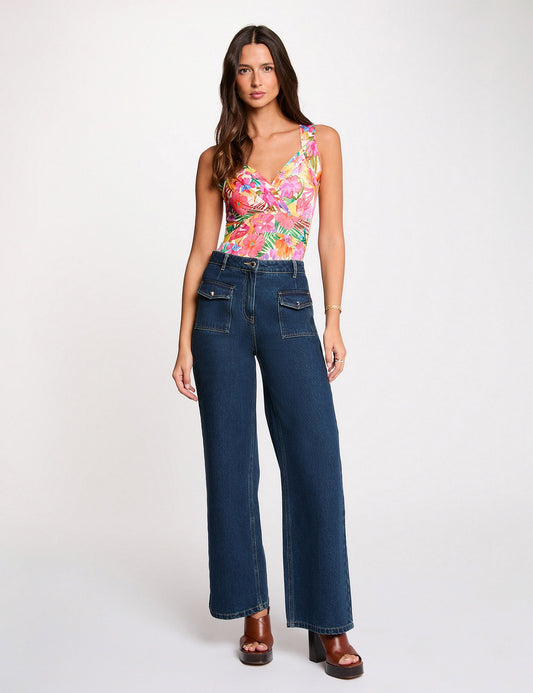Mouwloze Top met Print