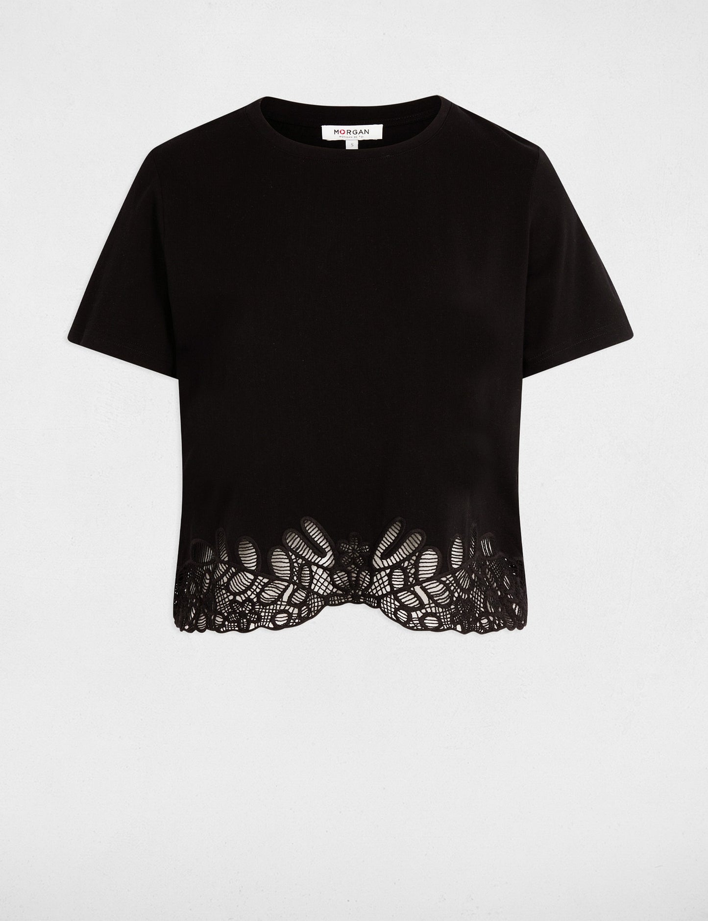 Geborduurd T-shirt met Ronde Hals