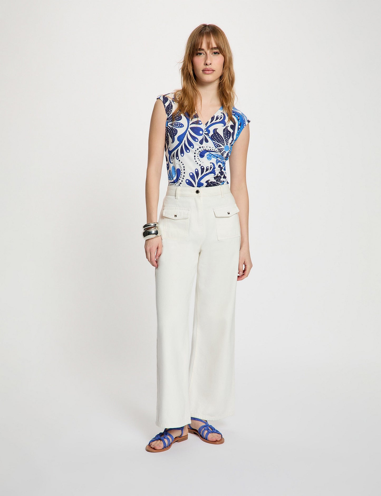 Mouwloze Top met Print