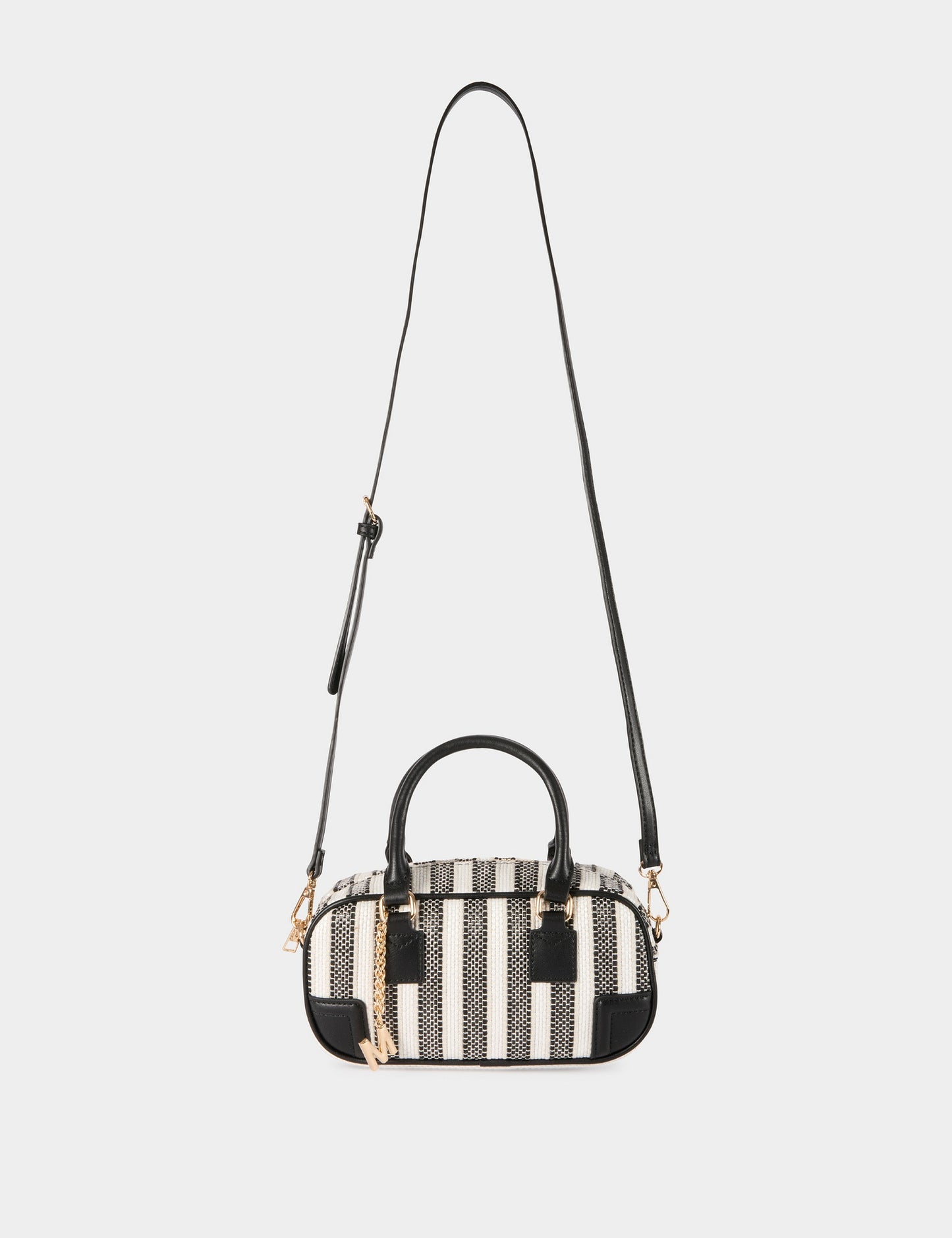 Gestreepte Schoudertas met Ketting