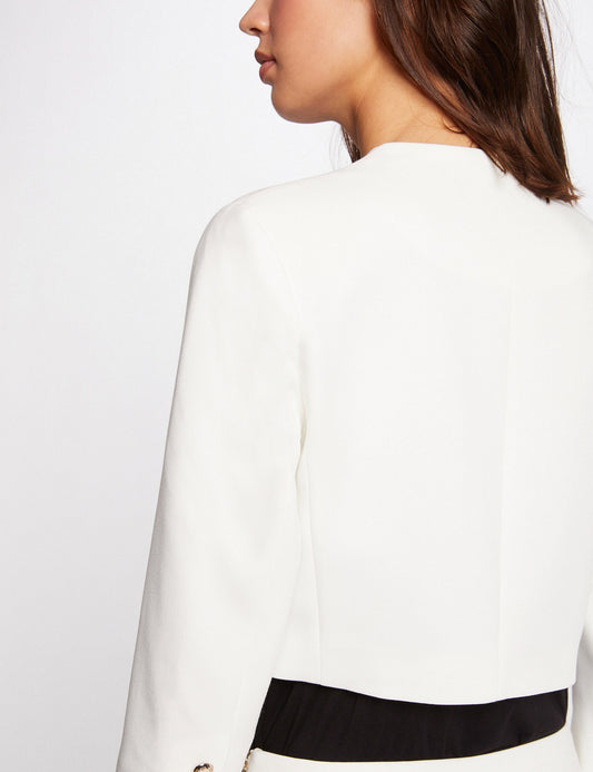 Rechte Blazer met 3/4 Mouwen