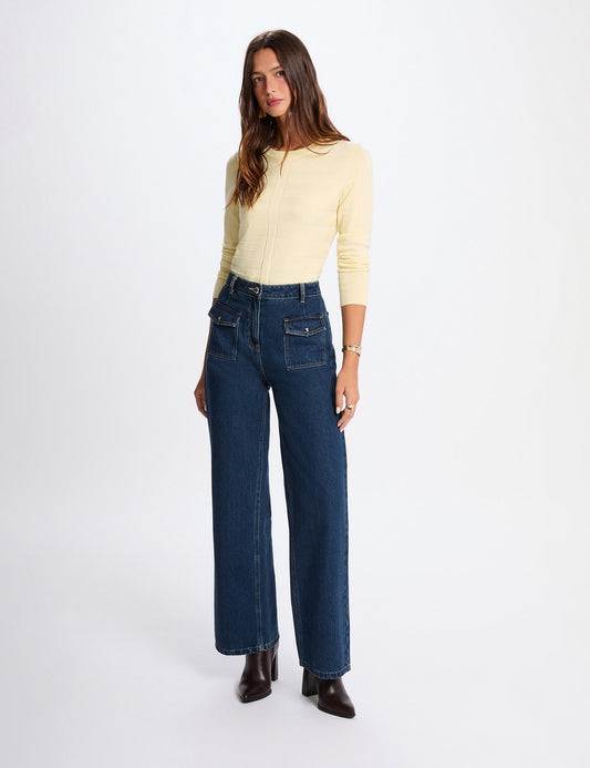 Getailleerde Trui met Ronde Hals