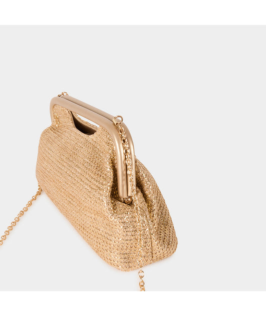 Geweven Clutch met Kettingdetails