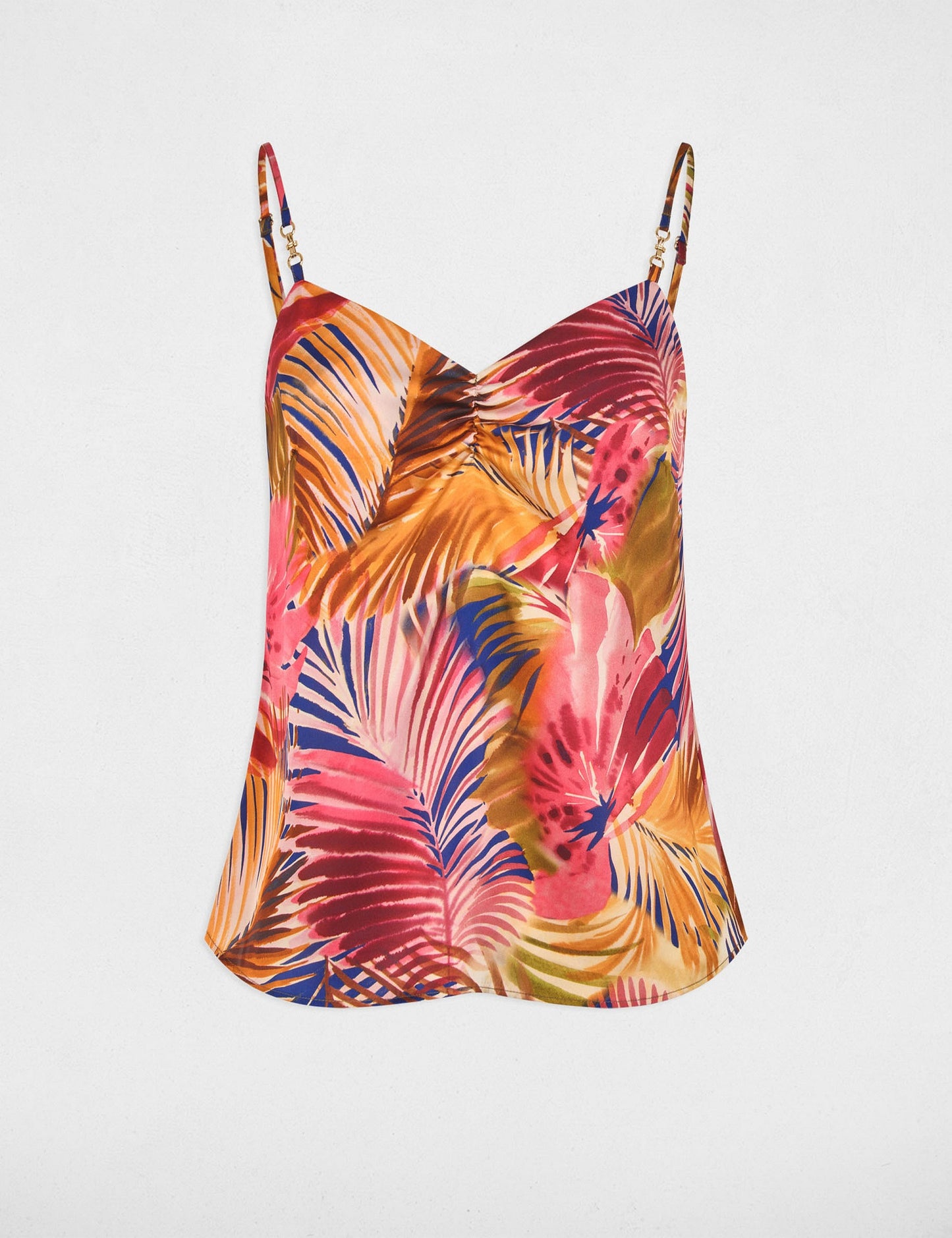 Getailleerde Top met V-Hals en Print
