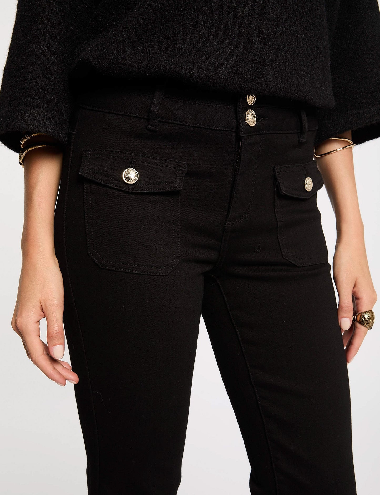 Bootcut Jeans met Klepzakken
