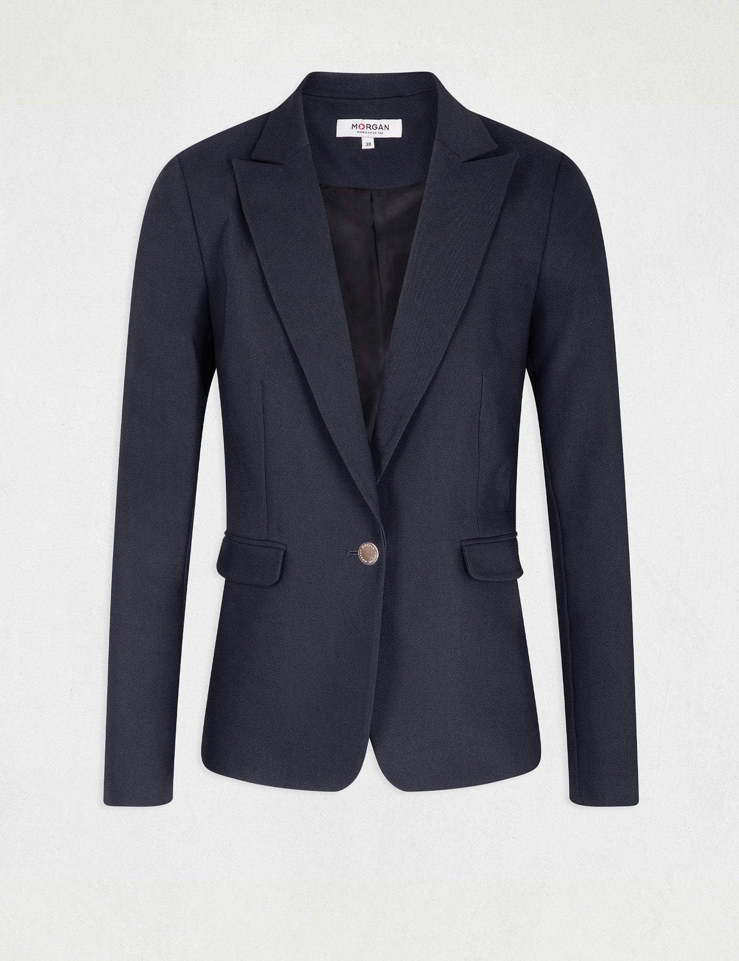 Rechte Blazer met Knoopsluiting