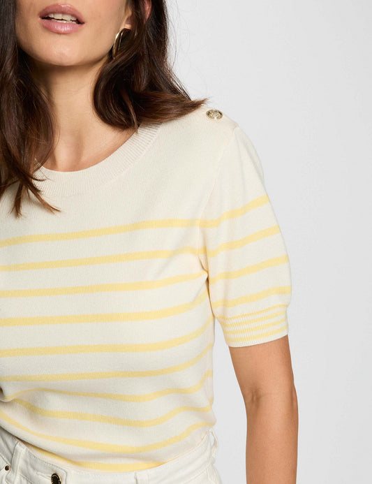 Gestreept Trui met Korte Mouwen