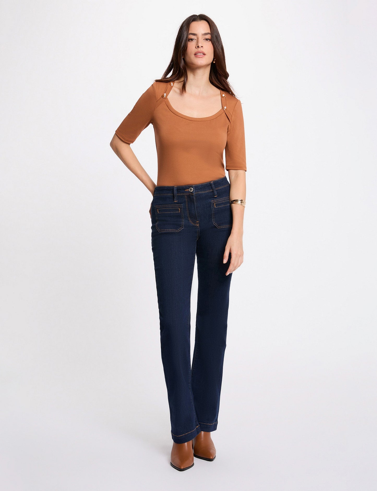 Bootcut Jeans met Hoge Taille