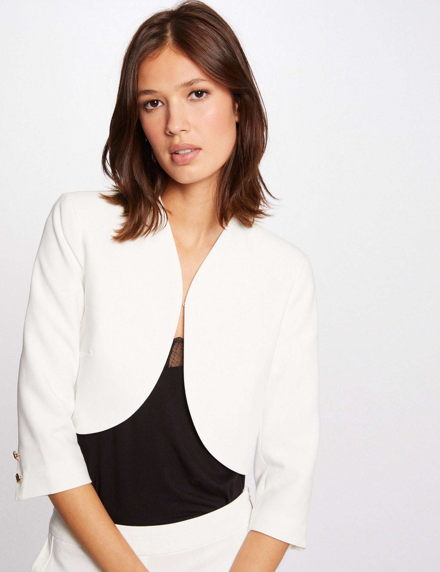 Rechte Blazer met 3/4 Mouwen