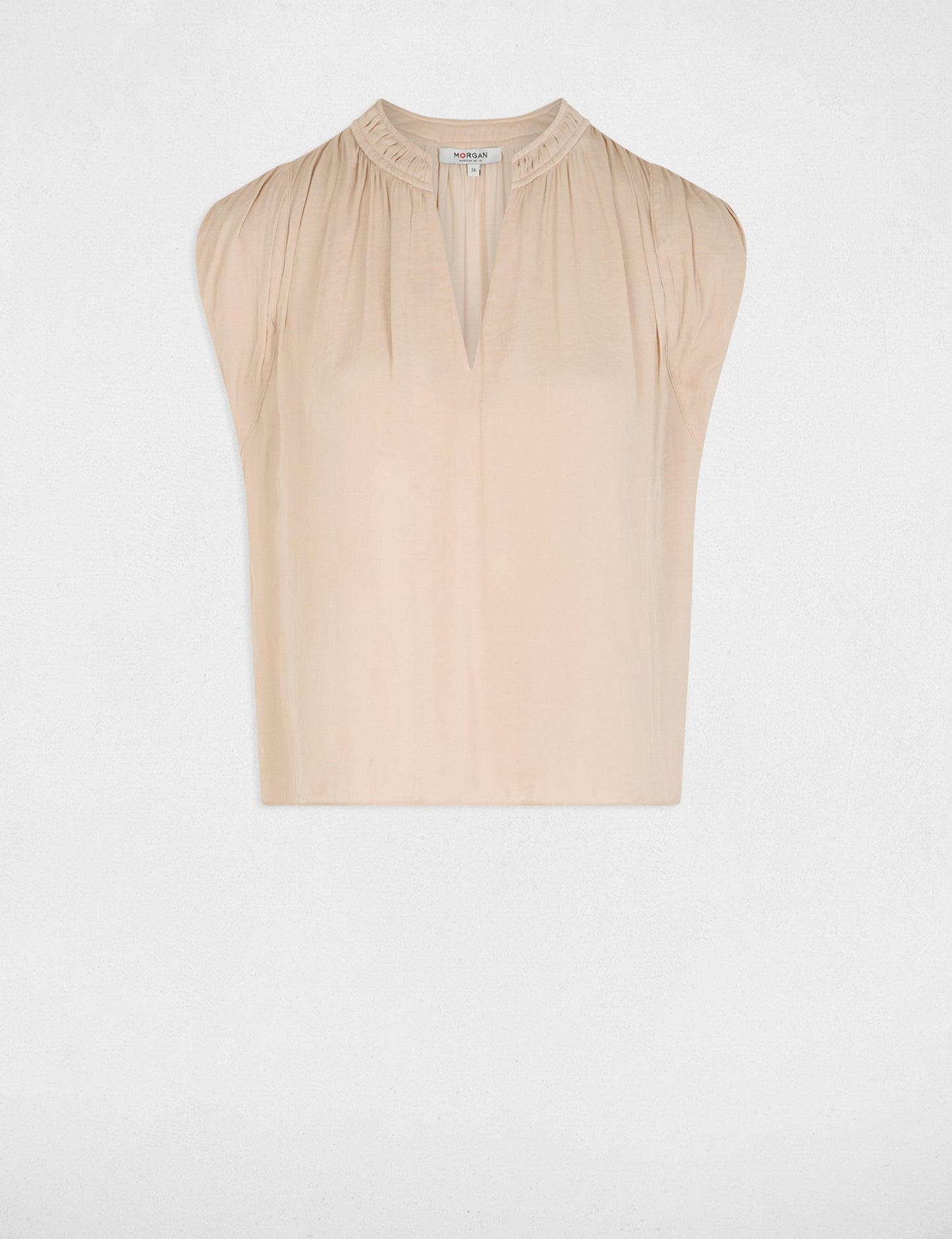 Satijnen Blouse met Korte Mouwen