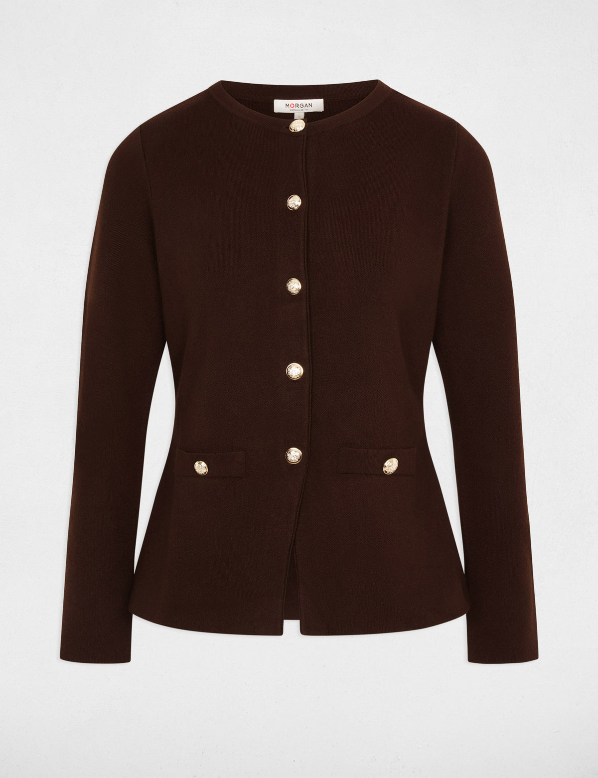 Fijngebreid Vest met Ronde Hals