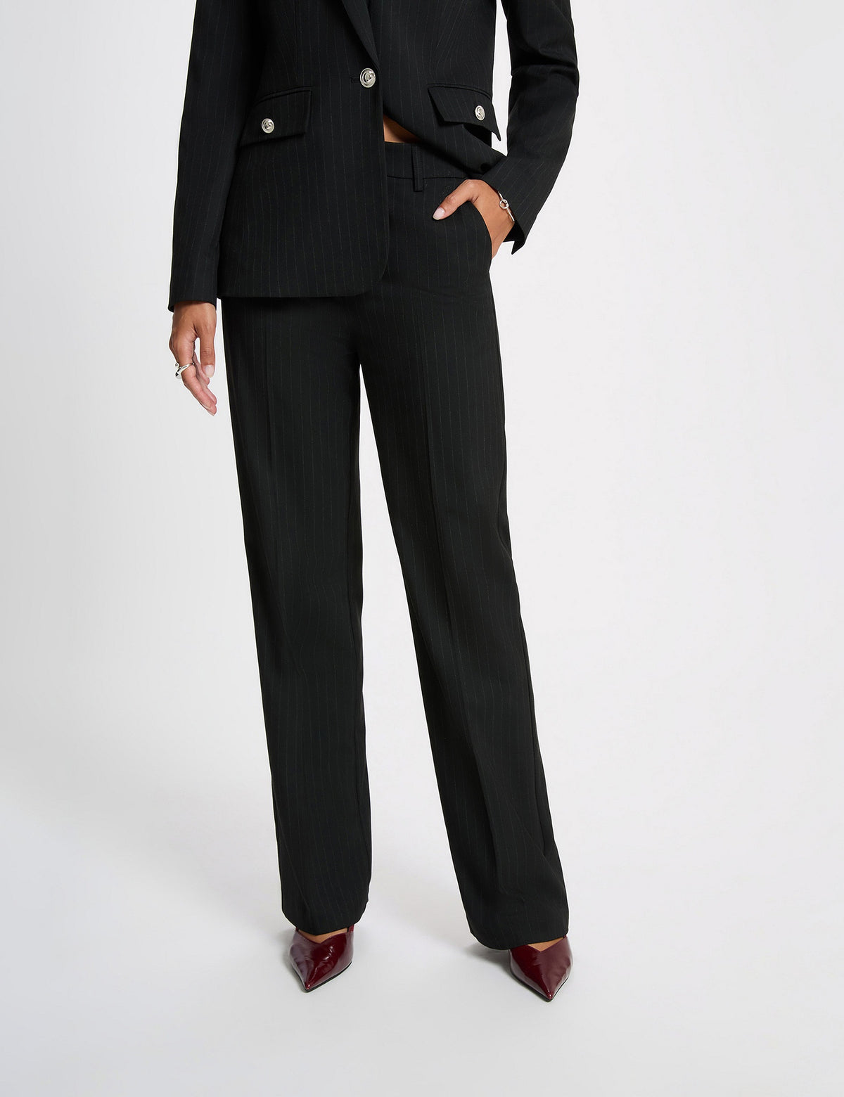 Rechte Pantalon met Hoge Taille