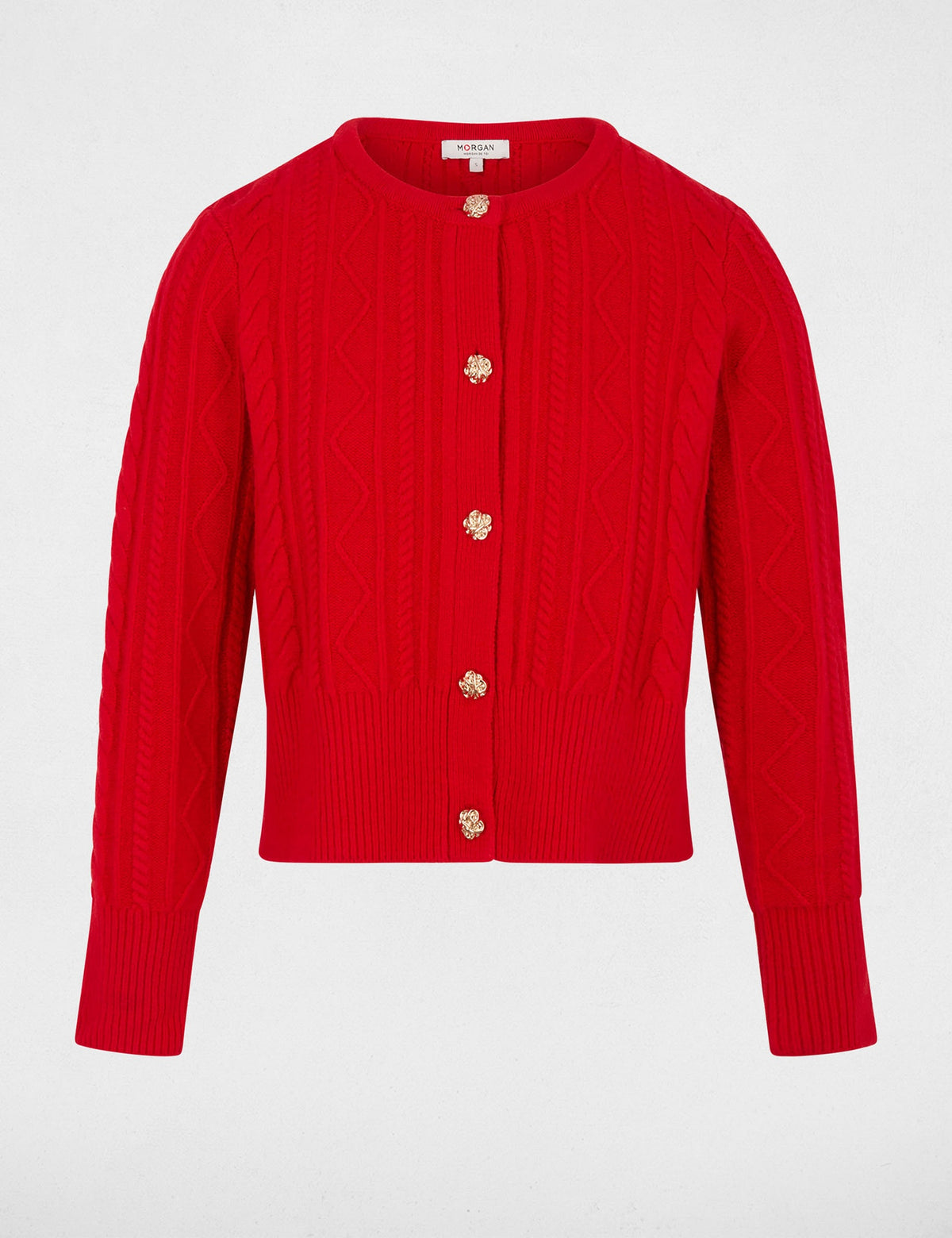 Gebreid Vest met Knoopsluiting