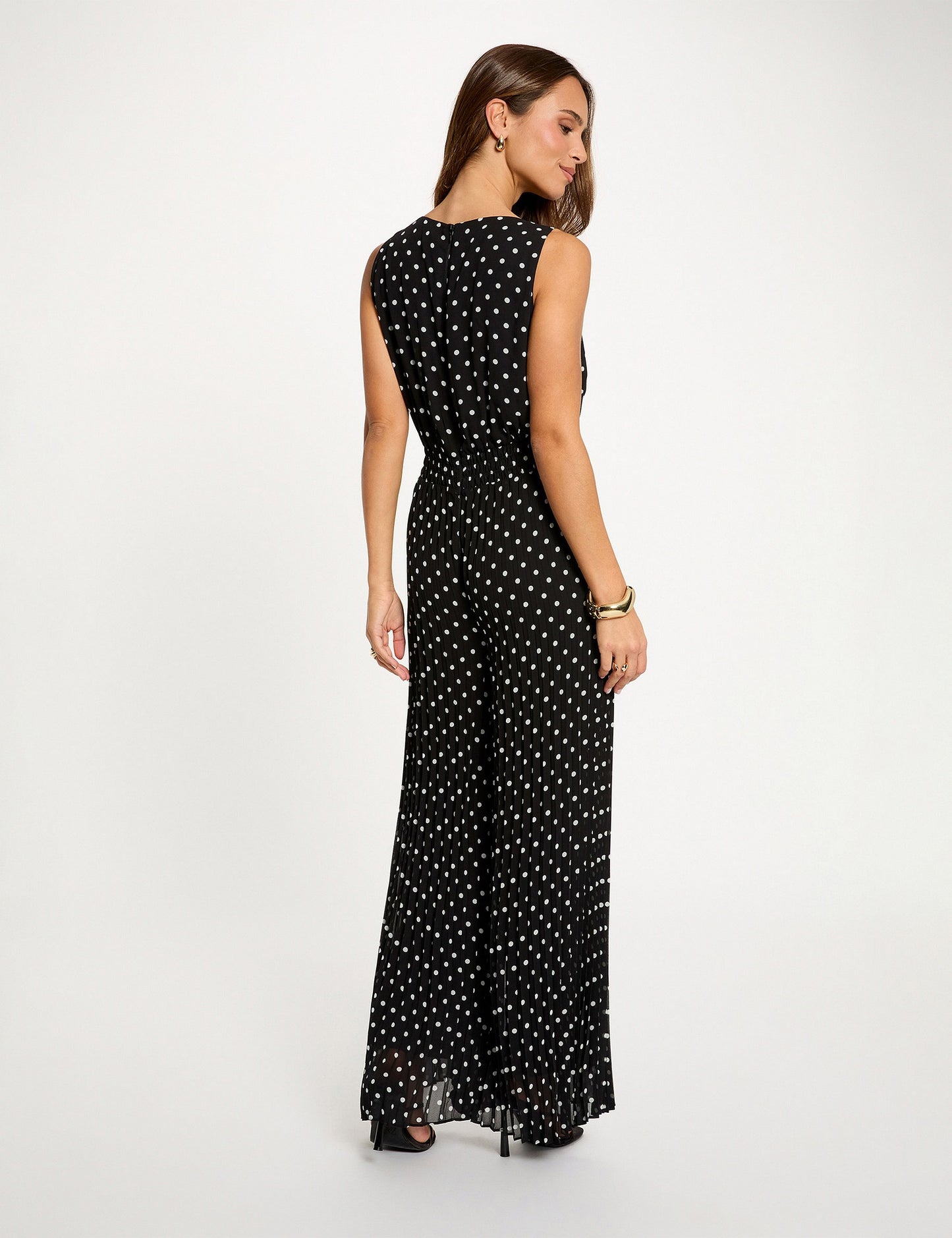 Geplooide, soepelvallende jumpsuit