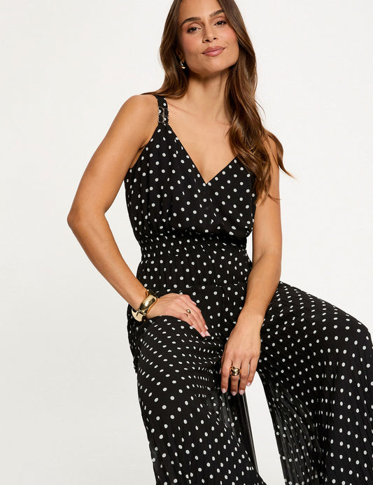 Geplooide, soepelvallende jumpsuit
