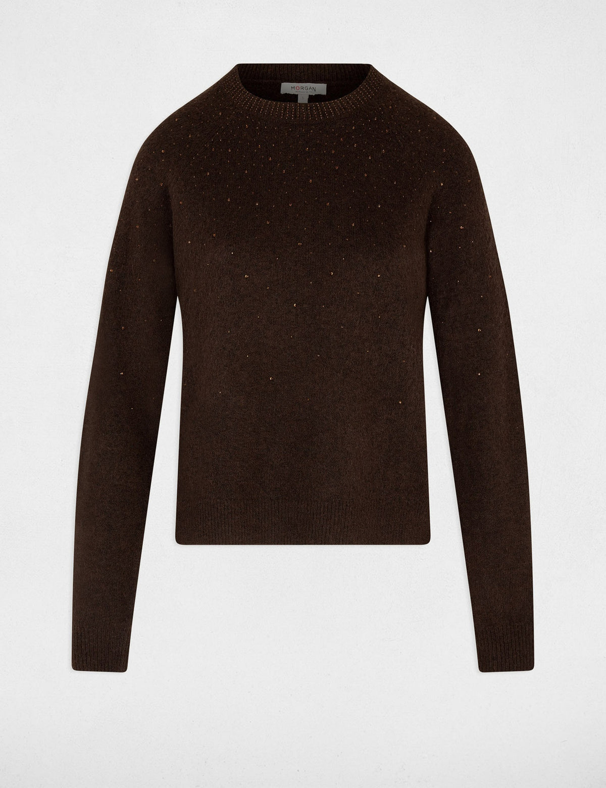 Aansluitende trui met strass en parels