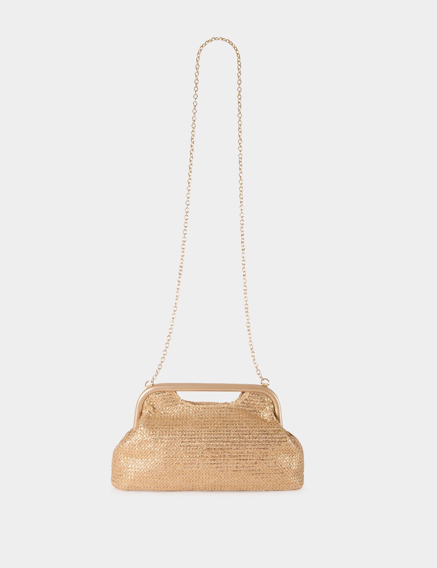 Geweven Clutch met Kettingdetails