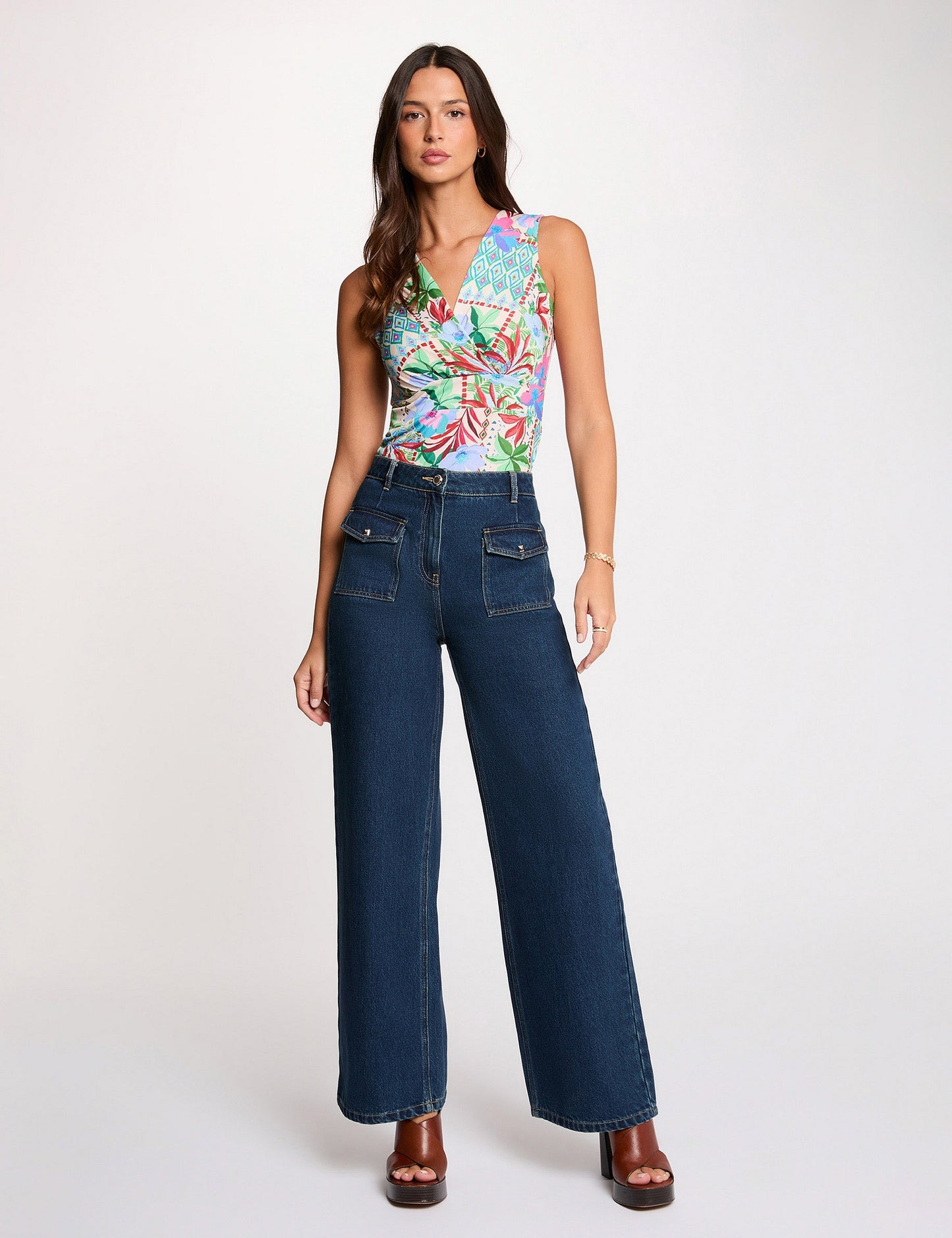 Mouwloze Top met Print