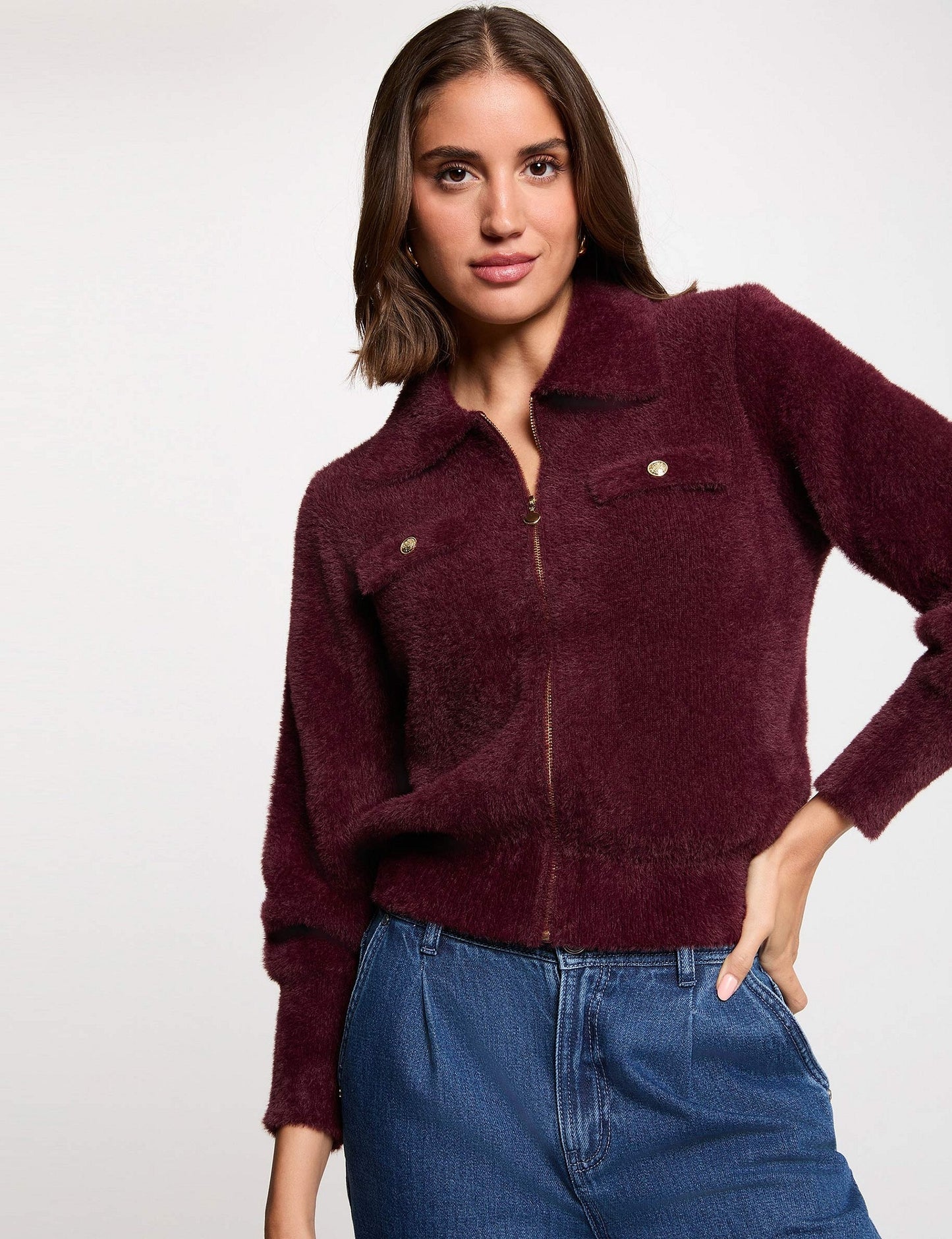 Vest met Reverskraag en Ritssluiting
