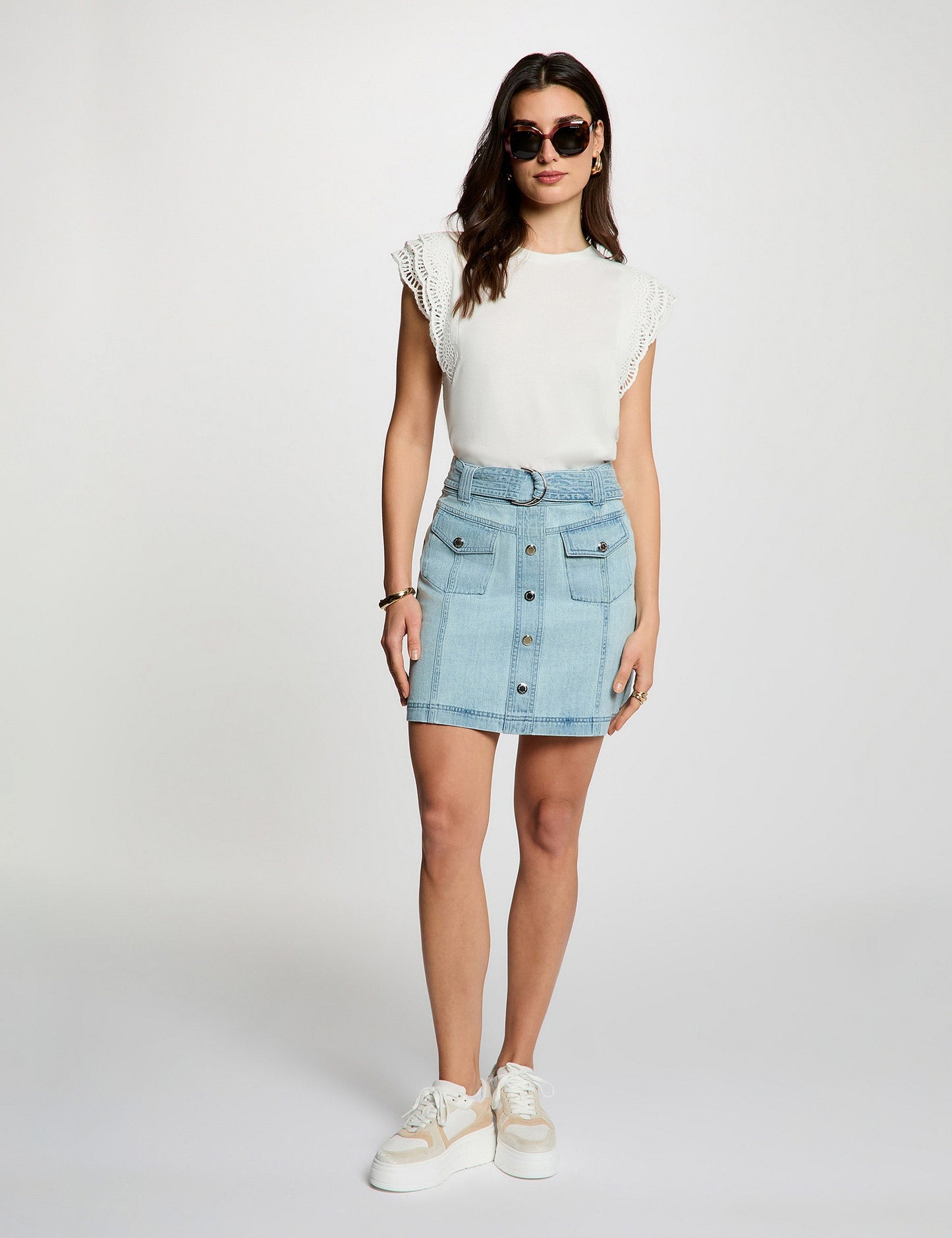 Mini Denim Rok met A-lijn