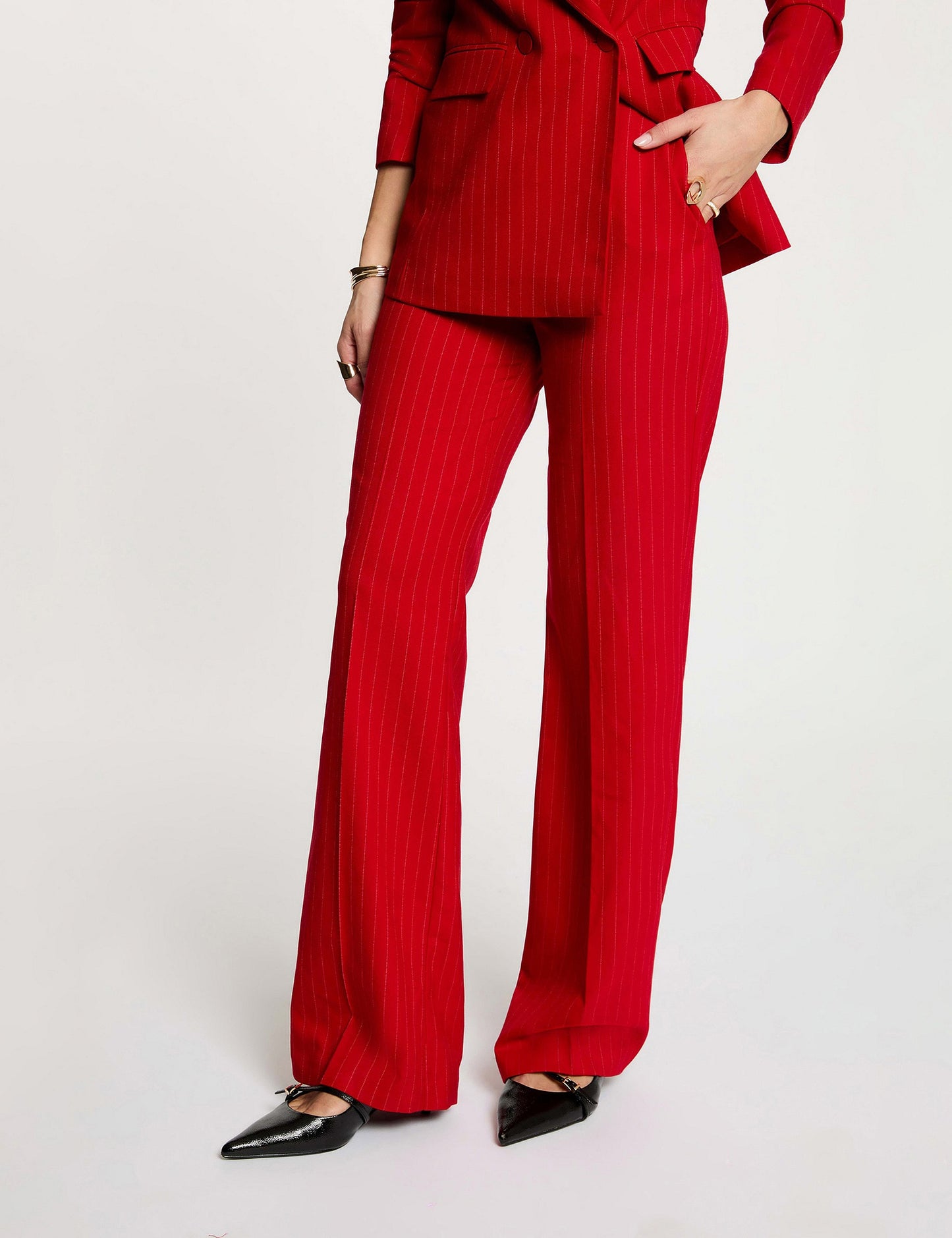 Rechte Gestreepte Pantalon