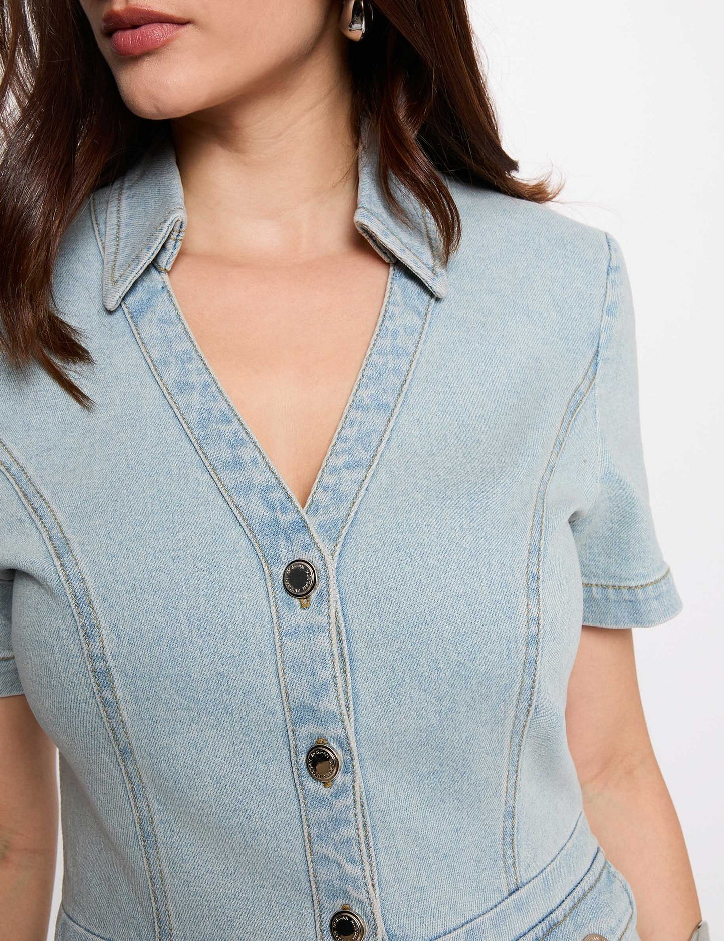 A-lijn Mini Jurk van Denim