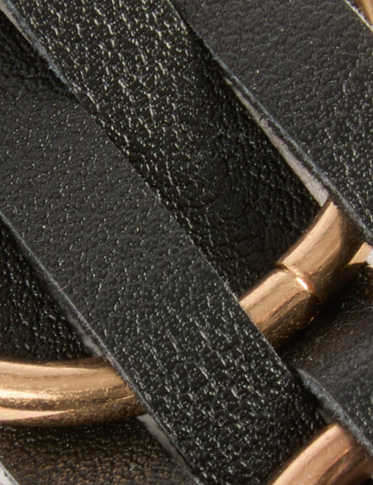 Dunne Imitatieleren Riem met Kettingdetails