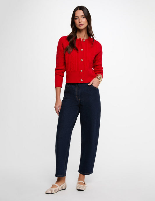 Gebreid Vest met Knoopsluiting