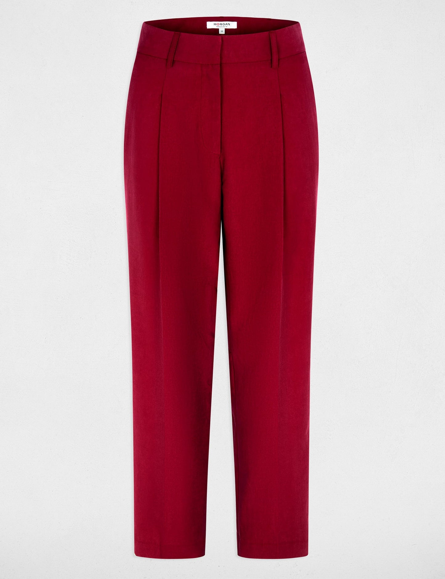 Hoge Taille Carrot Broek met Plooien