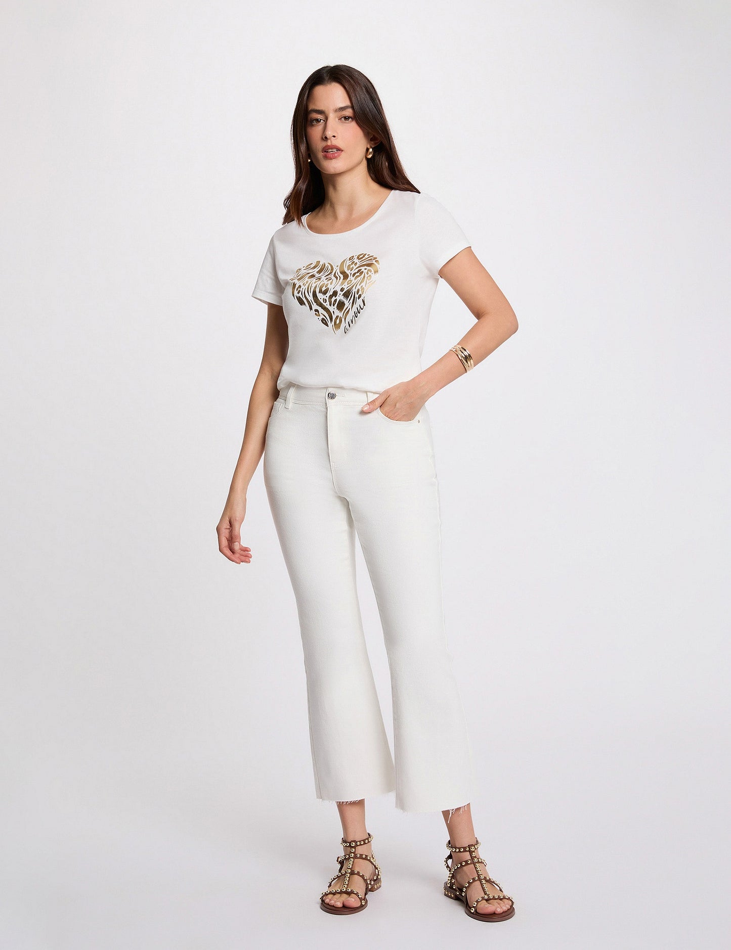 Slim Cropped Jeans met Hoge Taille