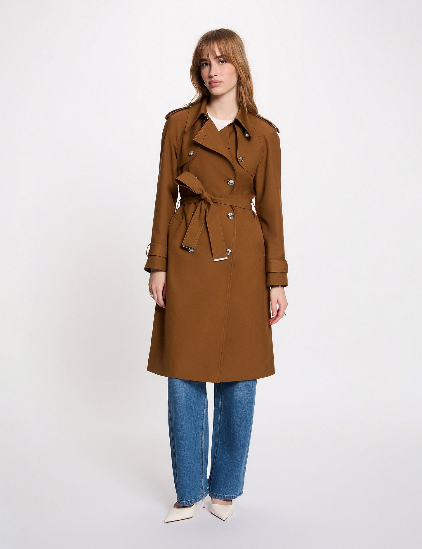 Lange Trenchcoat met Ceintuur